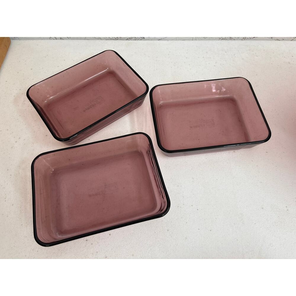 Pyrex cranberry visions set of 3 small A31 7210 3 cup 750ml